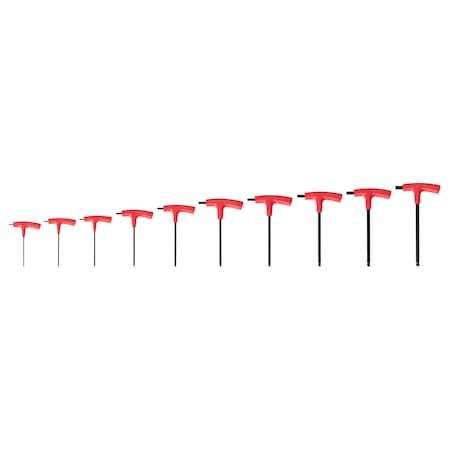 Tekton Ball End Hex T-Handle Key Set, 10-Piece (2-10 mm) KTX90201